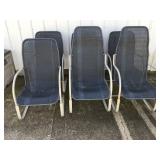6 outdoor chairs, rough condition