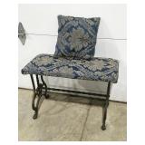 Vintage metal framed bench
