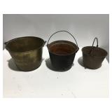 Cast-iron bucket, brass and copper buckets?