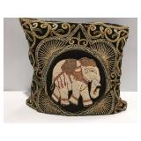 Beaded elephant pillow Appears to be homemade