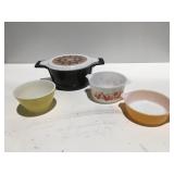 Pyrex casserole and bowl