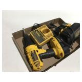 DeWalt 18 V drill with batteries and chargers