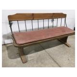 58 inch bench with back