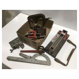Draw knife, tile cutter clamps