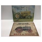 Two metal signs