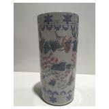 Ceramic umbrella holder, 18 inches tall