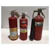 3 fire extinguishers