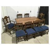 Wood table with 8  chairs