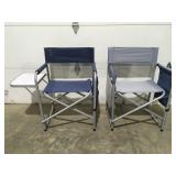 Folding chairs with side tables