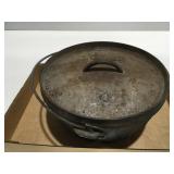 Lodge cast-iron pot with feet