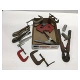 Vice grips, bolt cutters, welding magnets, clamps