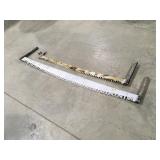 2 vintage two man saws, one missing handle