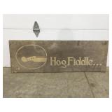 Hog Fiddle Wood sign 48" x 16"