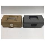 Fishing tackle boxes and contents