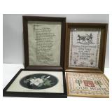 Cross-stitch framed pictures