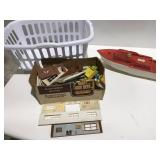 Laundry basket vintage dollhouse and Phillips 66