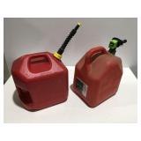 Two 5 gallon fuel containers