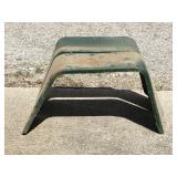Two metal trailer fenders