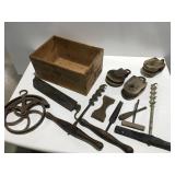Cutty Sark crate and primitive items