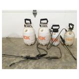 4 pump sprayers 2 gallon & 1 gallon