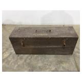 Vintage wood toolbox