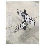 Vintage double street sign