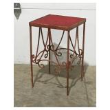 Metal outdoor plant stand/side table