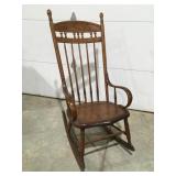 Vintage buckeye chair wood rocker