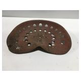 Vintage metal tractor seat