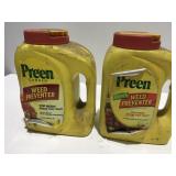 Preen 1 is unopened & one is opened mostly full