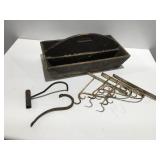 Vintage wood box and primitives