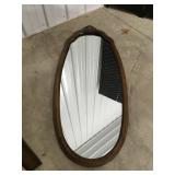 Wood frame mirror 48" x 20"