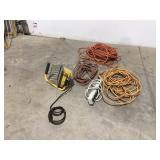 Extension cords and work light