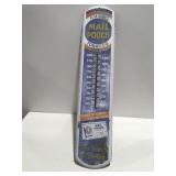 Vintage metal Mail Pouch tobacco thermometer