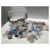 Jewelry making beads in a container