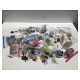 Jewelry making items, beads, hooks, claps, and