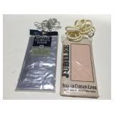 2 shower curtain liners with hooks