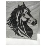 Metal horse decor wall hanging