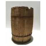 Vintage wood nail barrel 17 1/2 ï¿½ tall Missing