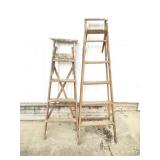 Wood step ladders 6 foot and a 5 foot