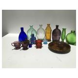 Vintage bottles and glassware