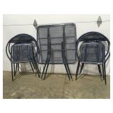 Metal table and chairs need a little work