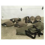 Canadian goose decoys with backpack bag