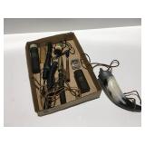 Animal calls and powder flask