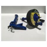 Power pistol grip drum auger and caulk gun