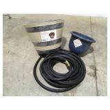 Garden hose and 2 outdoor planners
