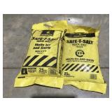 Two 25 pound bags, Morton safe t salt
