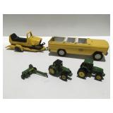 Tonka Jeep and snowmobile John Deere toys