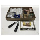 Miscellaneous items, practice golf balls, golf