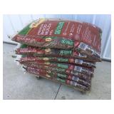 7 bags of red color wood mulch